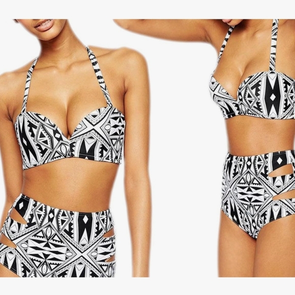 High waisted 2 piece bathing suit - Picture 5 of 5